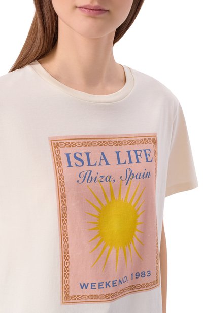 Хлопковая футболка WEEKEND MAX MARA, арт. WKDPANTERA, фото 5