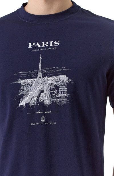 Хлопковая футболка BRUNELLO CUCINELLI, арт. M0B138457, фото 5