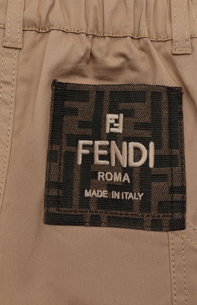 Хлопковые брюки FENDI, арт. BUF223/ADEH, фото 3