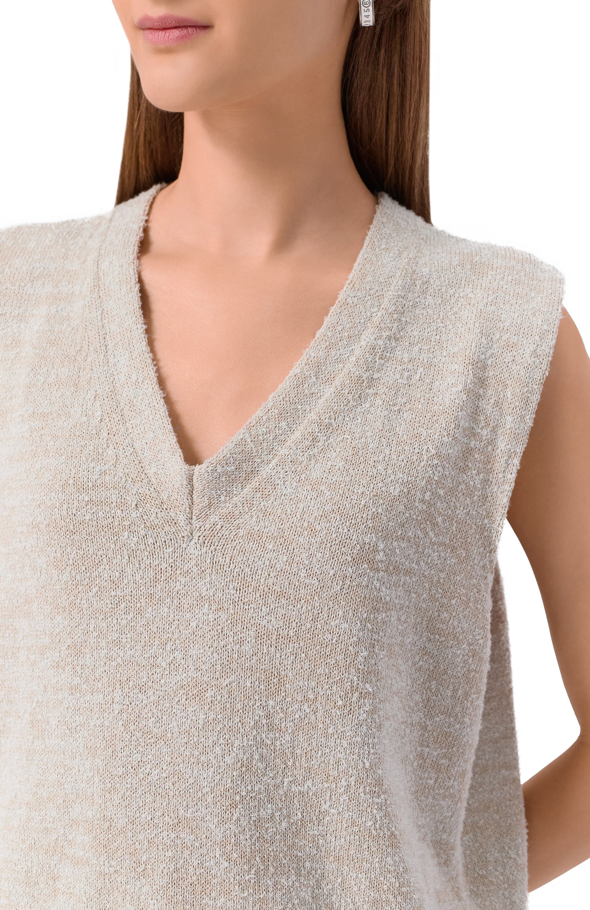 Жилет из хлопка и шерсти MAISON MARGIELA кремового цвета по цене 78750 руб., арт. S50FB0115/M13152, фото 5 Жилет из хлопка и шерсти MAISON MARGIELA, арт. S50FB0115/M13152, фото 5