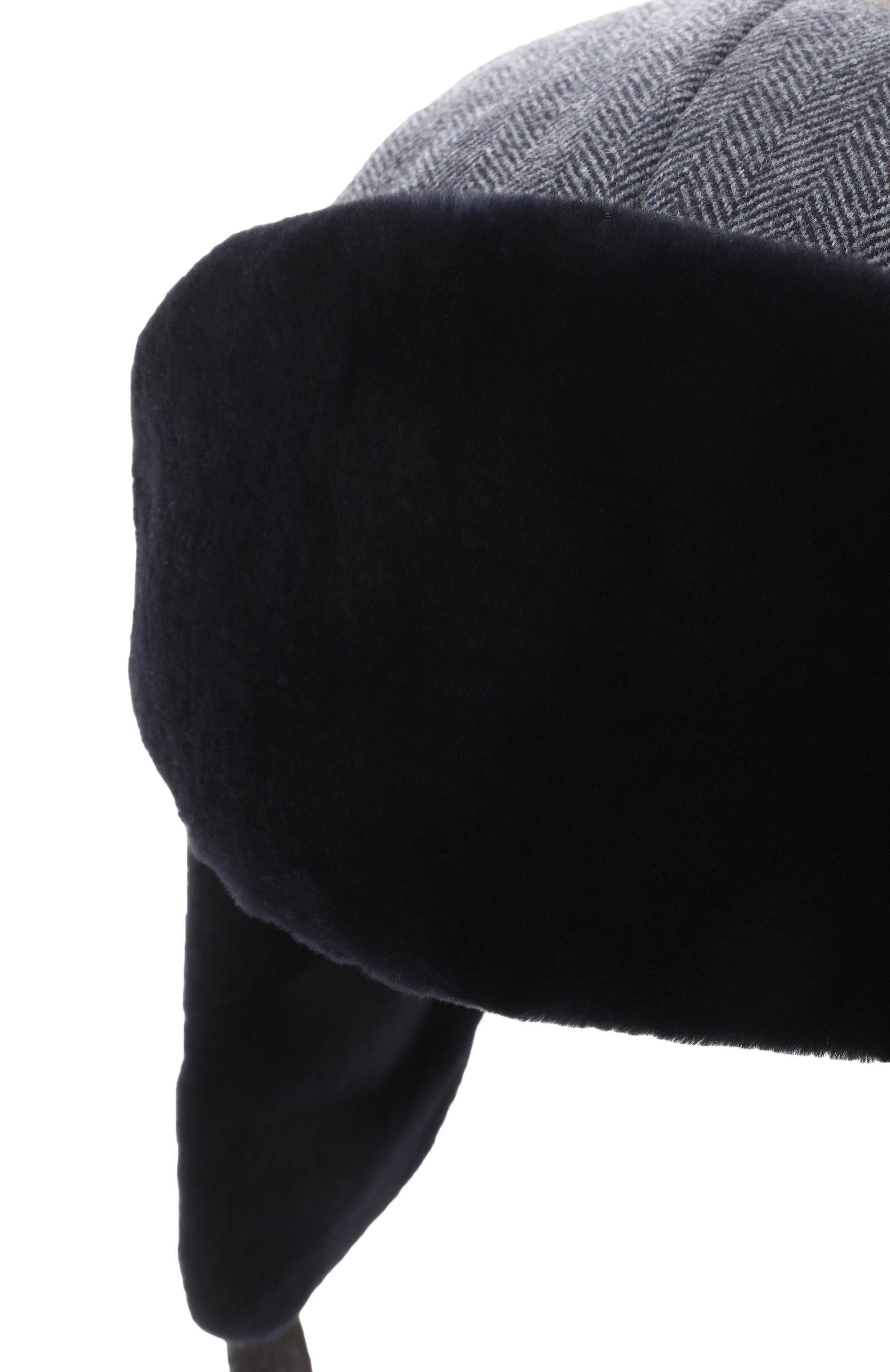 Кашемировая шапка-ушанка майкл с мехом норки FURLAND синего цвета по цене 90200 руб., арт. 0201410050061600057, фото 3 Кашемировая шапка-ушанка майкл с мехом норки FURLAND, арт. 0201410050061600057, фото 3