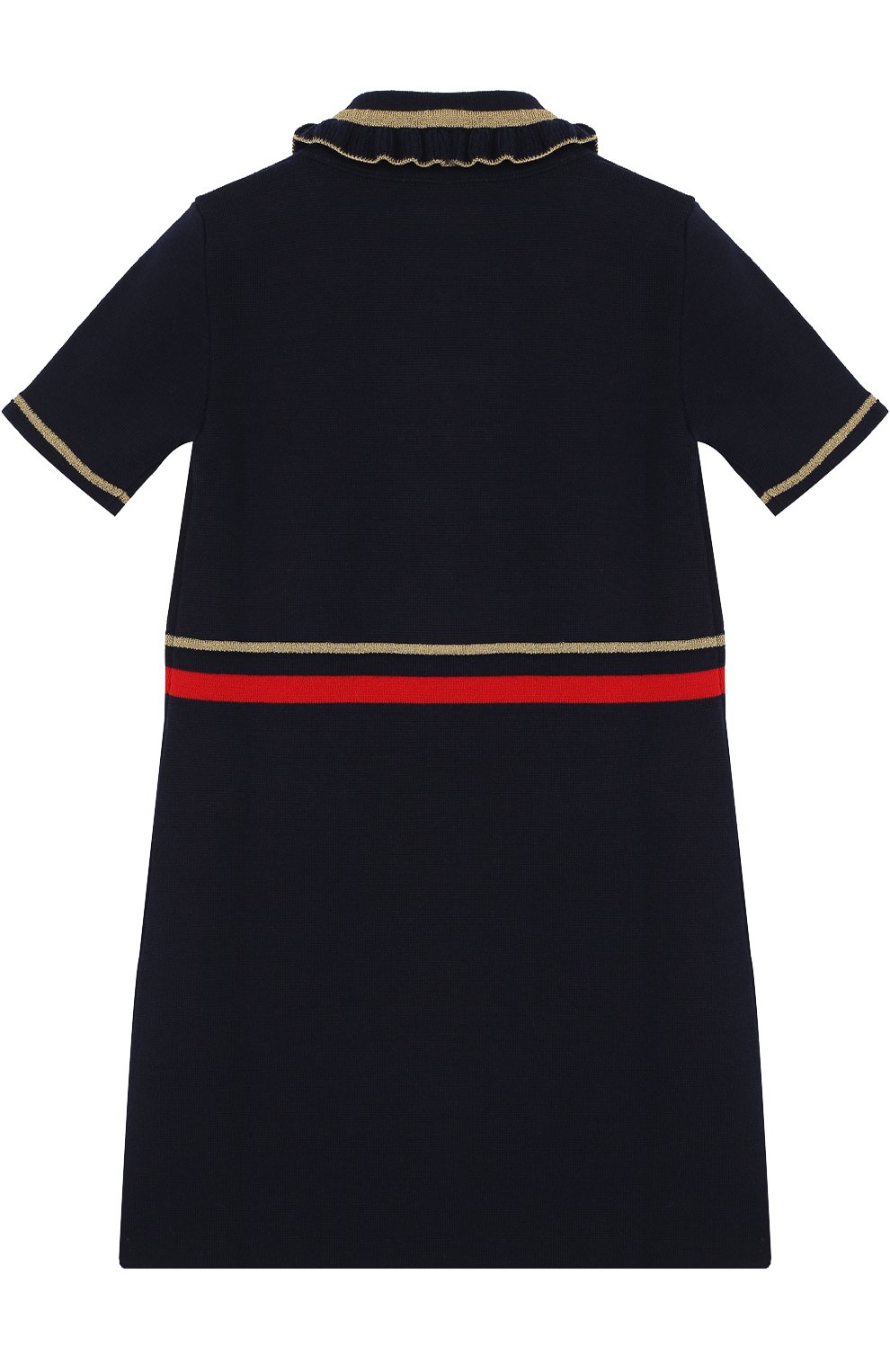 Шерстяное мини-платье с оборками и металлизированной отделкой GUCCI, арт. 478566/X9B21, фото 2