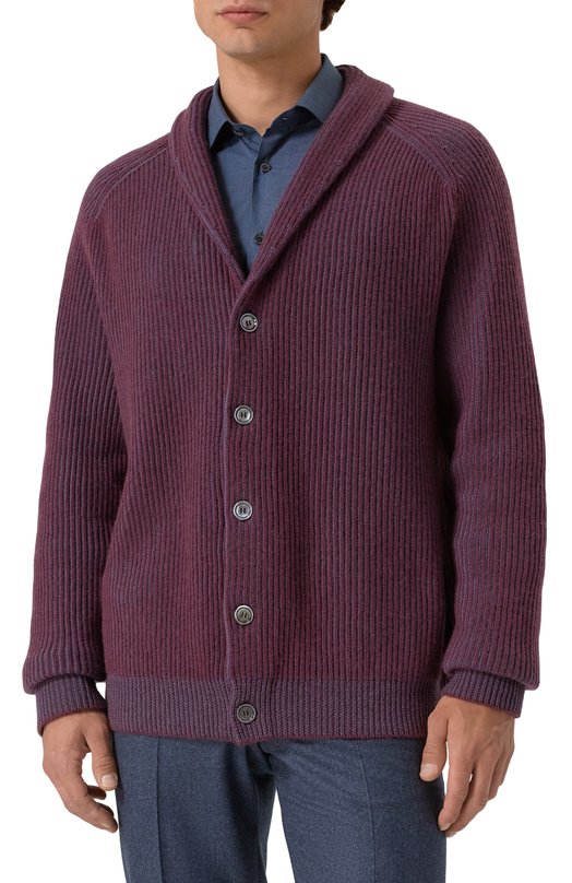 Кашемировый кардиган Kiton UMK0797A0024 Бордовый  UMK0797A0024 Фото 3