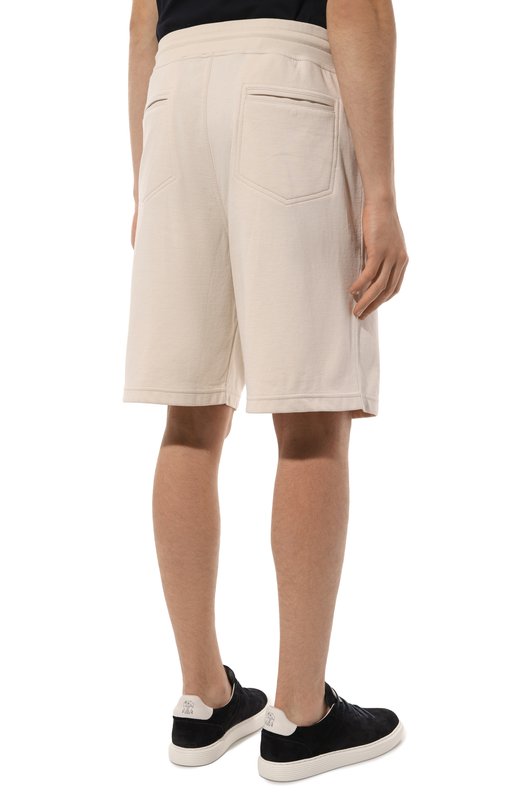 Хлопковые шорты Brunello Cucinelli M0T353242G Кремовый  M0T353242G Фото 4