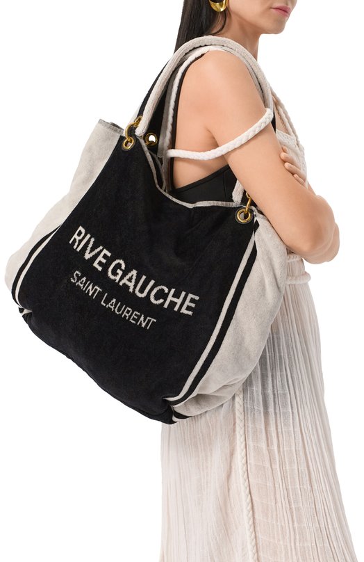 Сумка-тоут Rive Gauche Saint Laurent 735067FABKR1070 Чёрный  735067FABKR1070 Фото 2