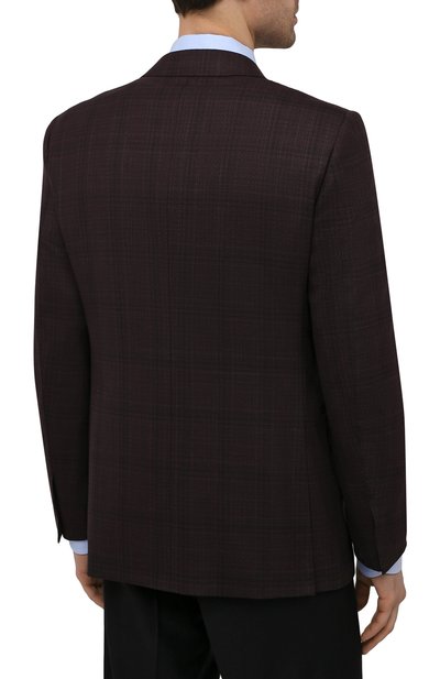 Шерстяной пиджак ZEGNA бордового цвета по цене 399000 руб., арт. 952N05/12C2N0, фото 4 Шерстяной пиджак ZEGNA, арт. 952N05/12C2N0, фото 4
