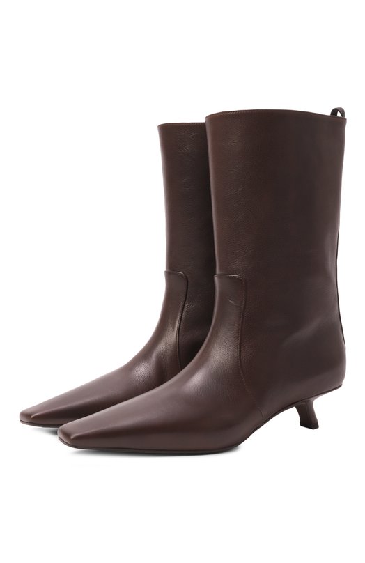 Кожаные полусапоги Brunello Cucinelli MZ0RC3055P Коричневый MZ0RC3055P