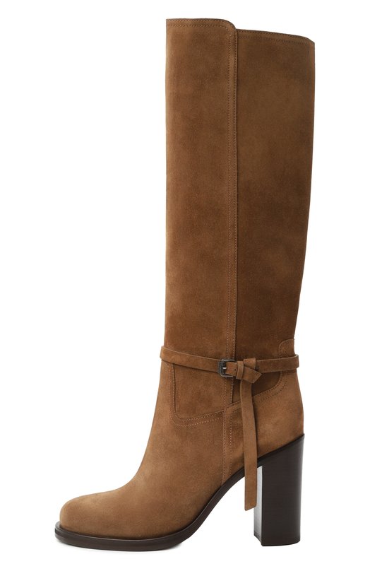 Замшевые сапоги Brunello Cucinelli MZSFC3111 Коричневый  MZSFC3111 Фото 4