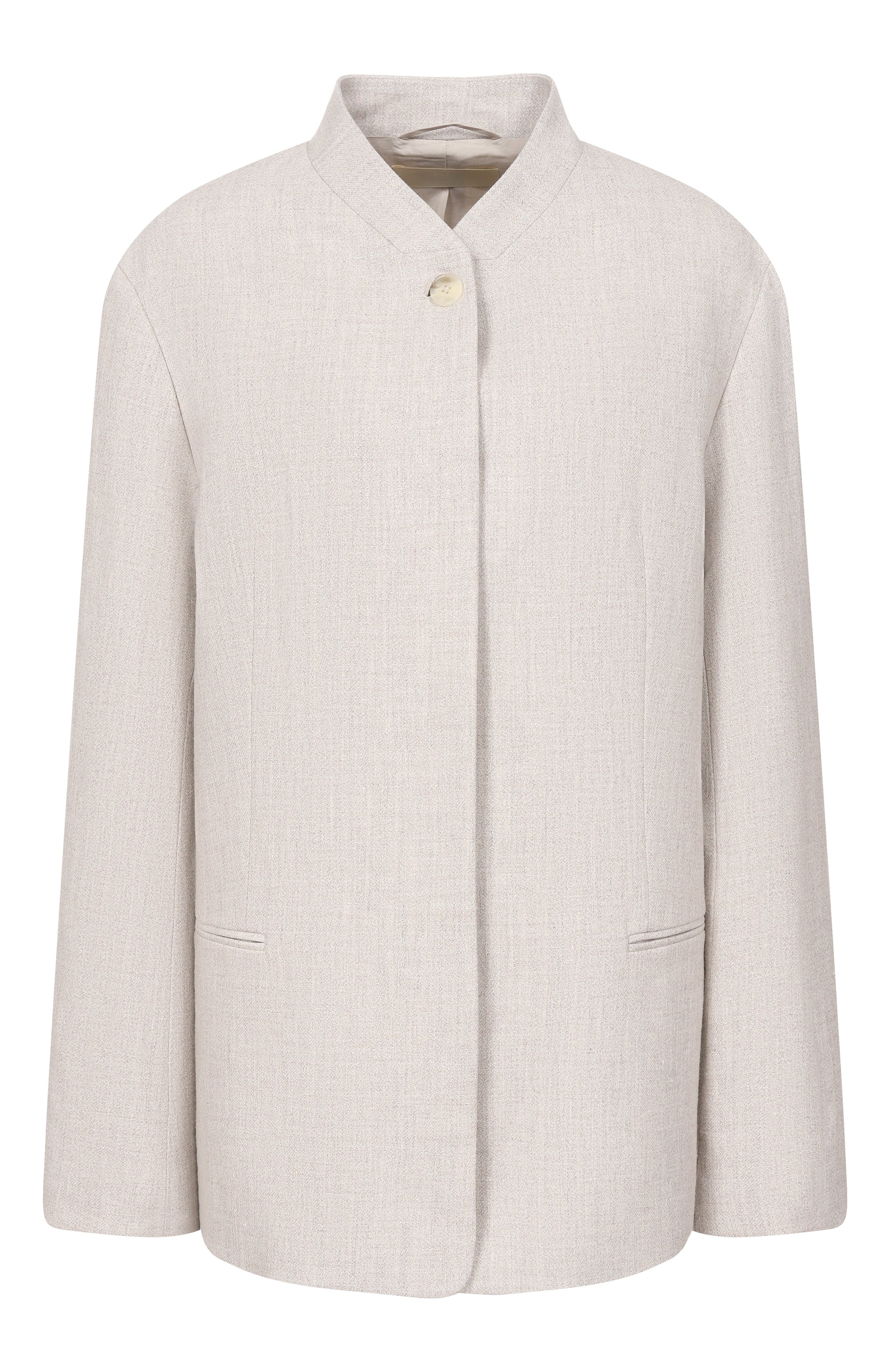 Жакет изо льна и вискозы 12 STOREEZ серого цвета по цене 29000 руб., арт. 137026, фото 1 Жакет изо льна и вискозы 12 STOREEZ, арт. 137026, фото 1