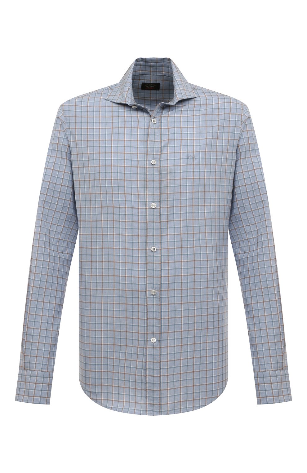 Хлопковая рубашка PAUL&SHARK голубого цвета по цене 25550 руб., арт. 12313096J/C00, фото 1 Хлопковая рубашка PAUL&SHARK, арт. 12313096J/C00, фото 1