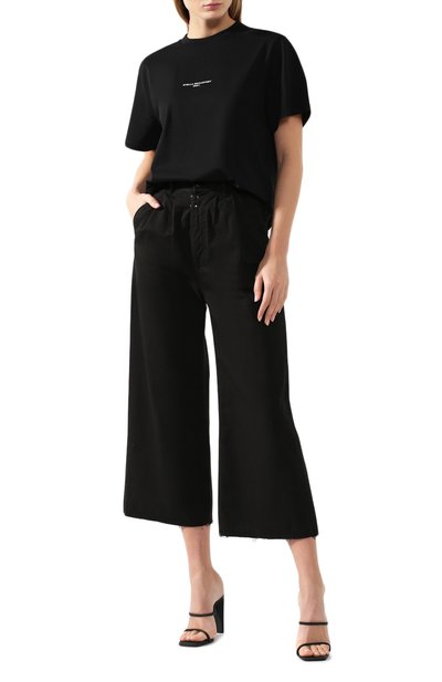 Хлопковая футболка STELLA MCCARTNEY черного цвета по цене 24600 руб., арт. 511240/SMW21, фото 2 Хлопковая футболка STELLA MCCARTNEY, арт. 511240/SMW21, фото 2