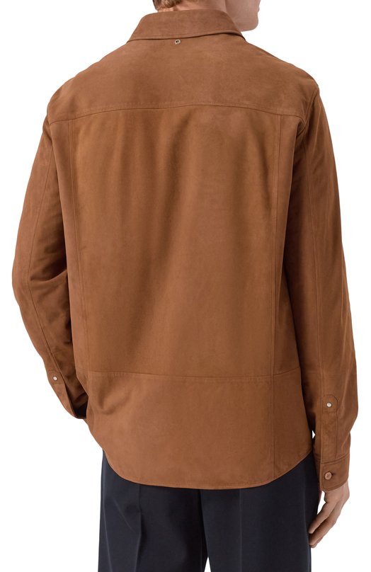 Замшевая куртка-рубашка Stefano Ricci M7J5100280/SUESN4 Коричневый  M7J5100280/SUESN4 Фото 4