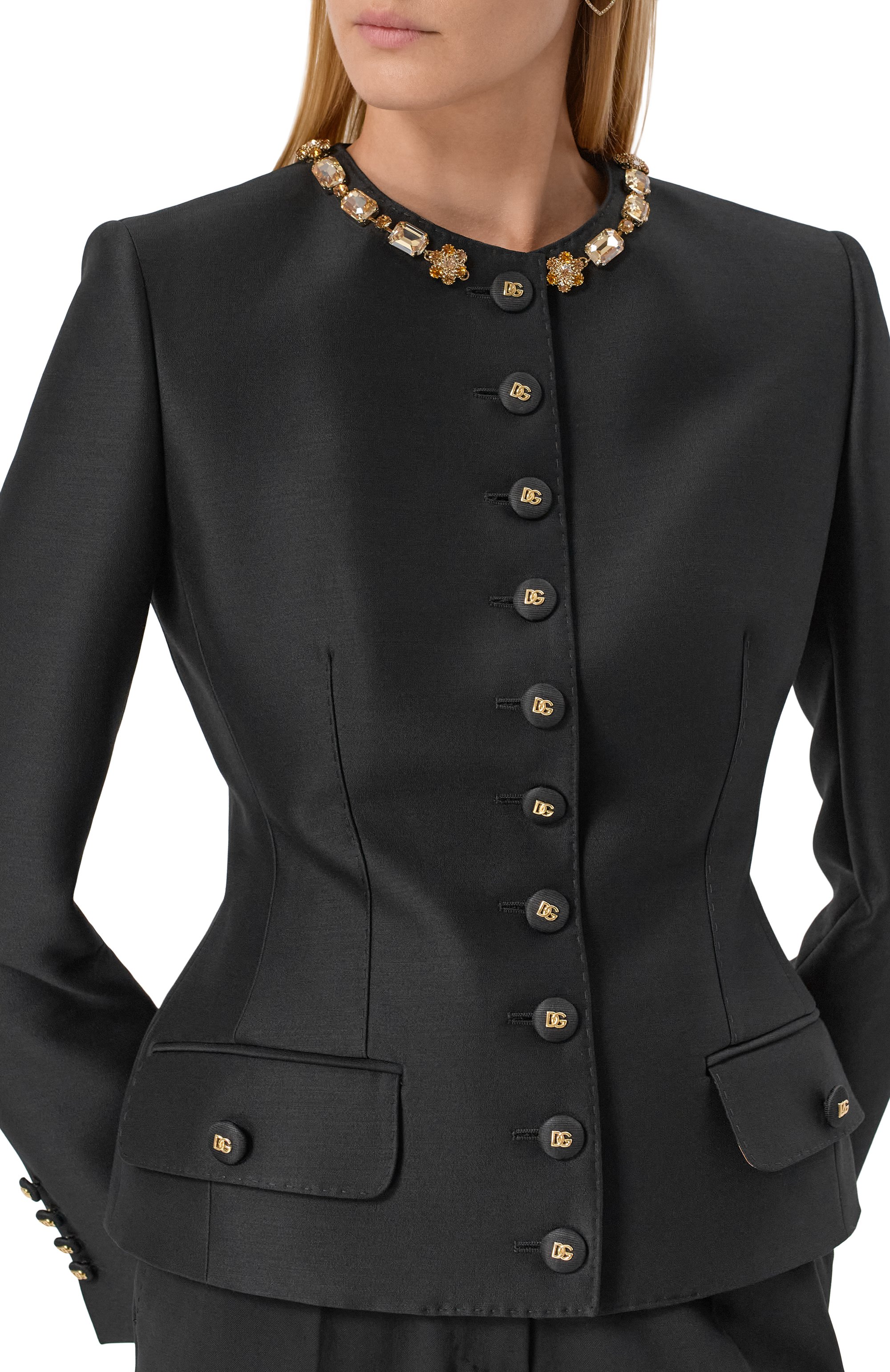 Жакет из шерсти и шелка DOLCE & GABBANA, арт. F27BIZ/FU3R1, фото 5