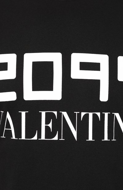 Хлопковая футболка VALENTINO черного цвета по цене 39150 руб., арт. SV0MG04E5SJ, фото 5 Хлопковая футболка VALENTINO, арт. SV0MG04E5SJ, фото 5