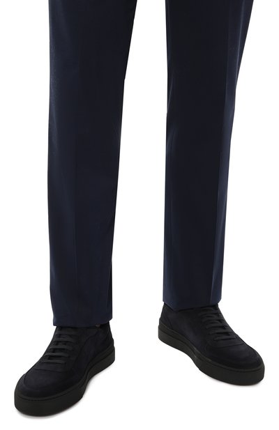 Замшевые кеды ergo BLU BARRETT темно-синего цвета по цене 43950 руб., арт. ERG0-12653.16, фото 3 Замшевые кеды ergo BLU BARRETT, арт. ERG0-12653.16, фото 3