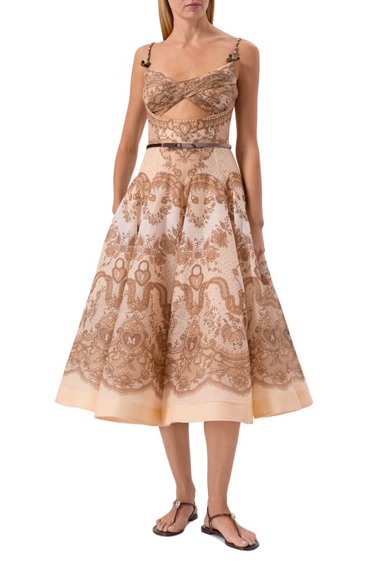 Кожаные сандалии Maeeve Giuseppe Zanotti Design E600011 Коричневый  E600011 Фото 3