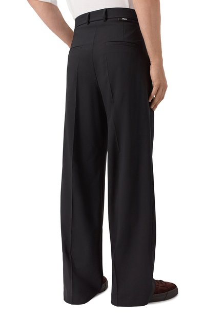 Шерстяные брюки MSGM черного цвета по цене 41350 руб., арт. 3940MP11/257605, фото 4 Шерстяные брюки MSGM, арт. 3940MP11/257605, фото 4