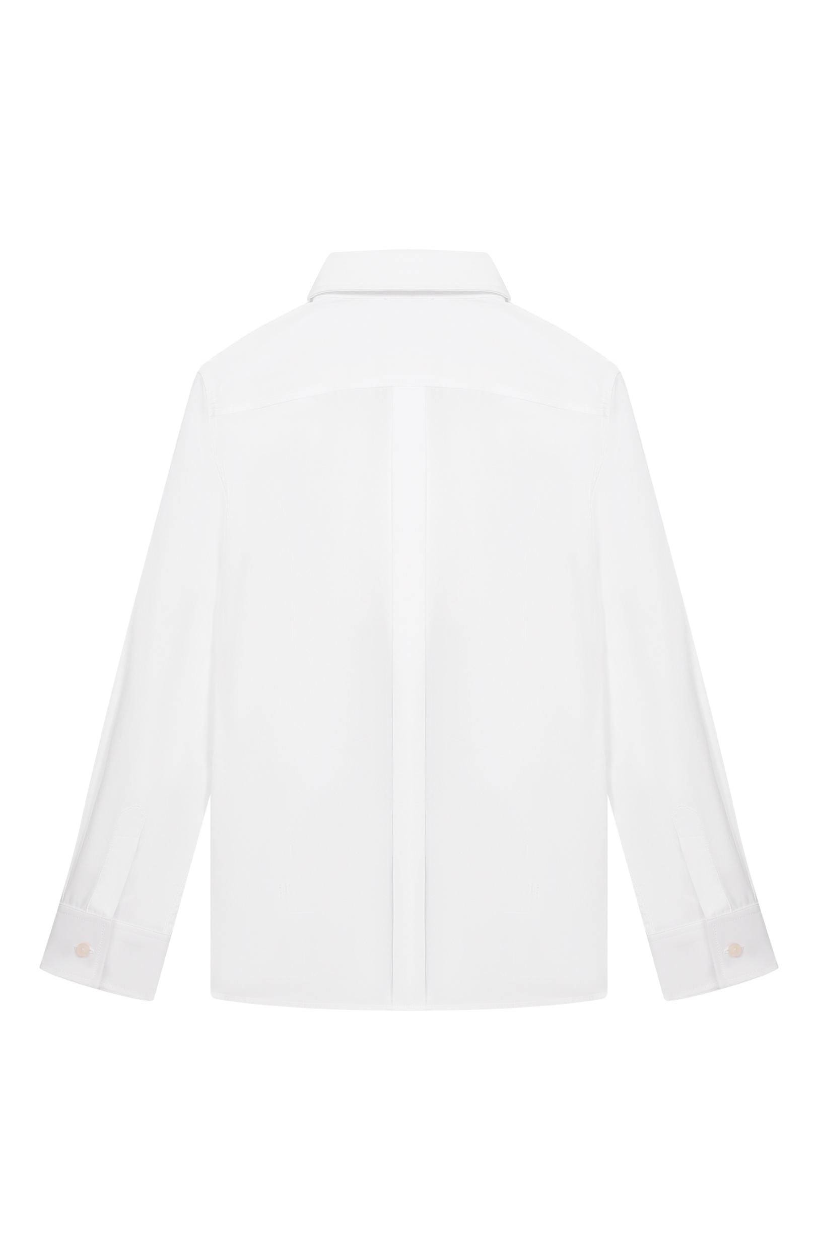 Хлопковая рубашка DOLCE & GABBANA белого цвета по цене 41750 руб., арт. L43S88/G7P1X, фото 2 Хлопковая рубашка DOLCE & GABBANA, арт. L43S88/G7P1X, фото 2