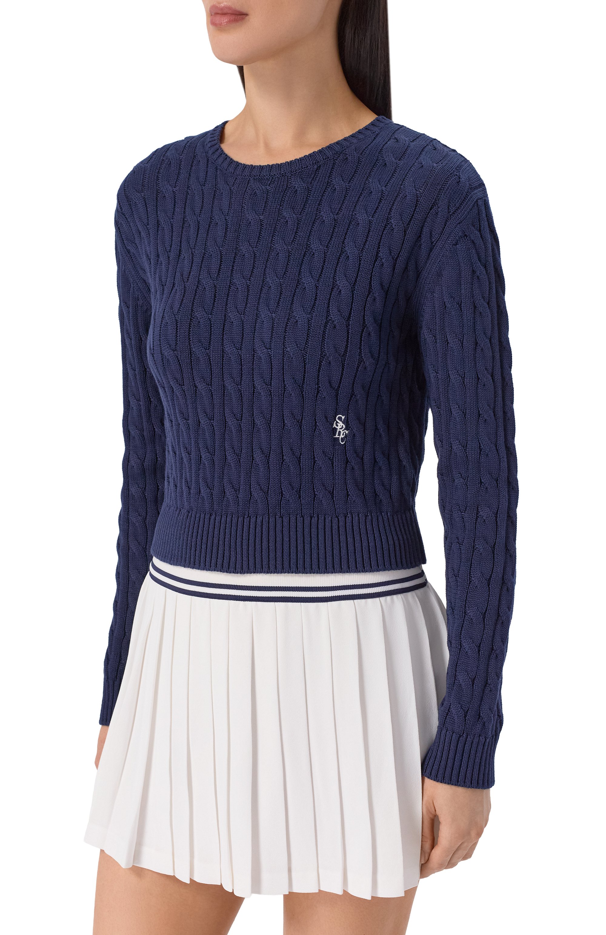 Хлопковый свитер SPORTY AND RICH, арт. WS094710326BL106, фото 3