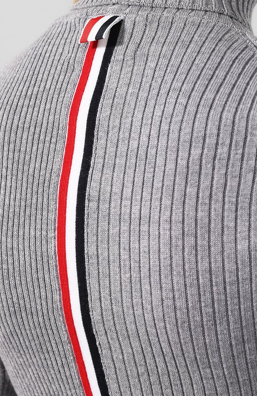 Однотонная шерстяная водолазка Thom Browne Серый, фото 5