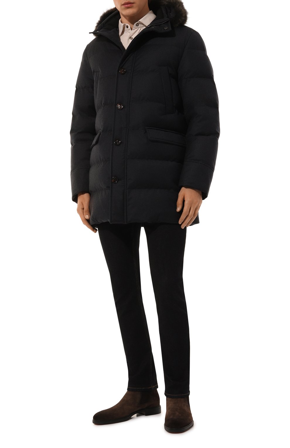 Пуховик barbieri-ll с отделкой из енота MOORER, арт. IREIBRA-LL_SET1, фото 2