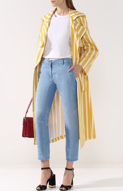 Укороченные джинсы с потертостями GUCCI, арт. 519776/XD775, фото 2