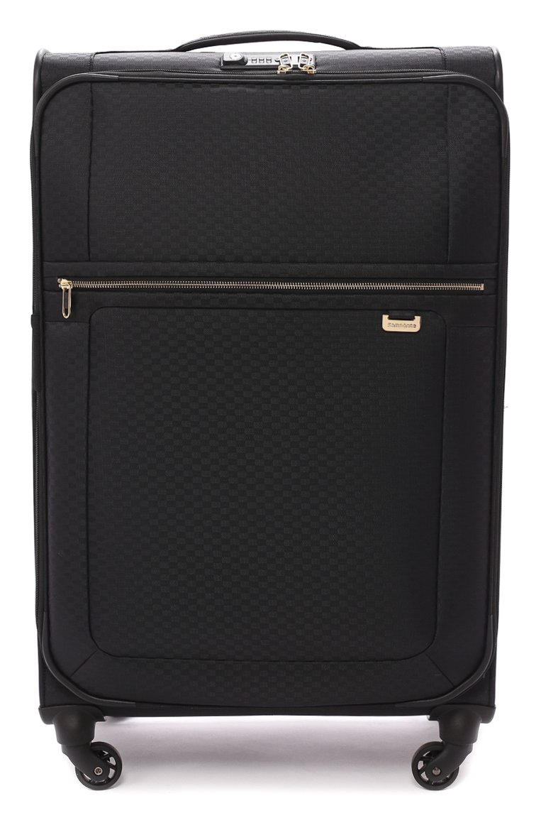 Женский дорожный чемодан uplite large SAMSONITE черного цвета, арт. 99D-19007 | Фото 1 (Размер: large; Материал: Текстиль; Региональные ограничения белый список (Axapta Mercury): RU, Не проставлено; Материал внутренний: Не назначено; Драгоценные камни: Проставлено; Ограничения доставки: oversized)