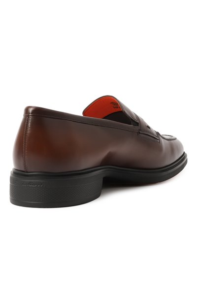 Кожаные пенни-лоферы easy SANTONI, арт. MGEG18964NEAXNTG, фото 5