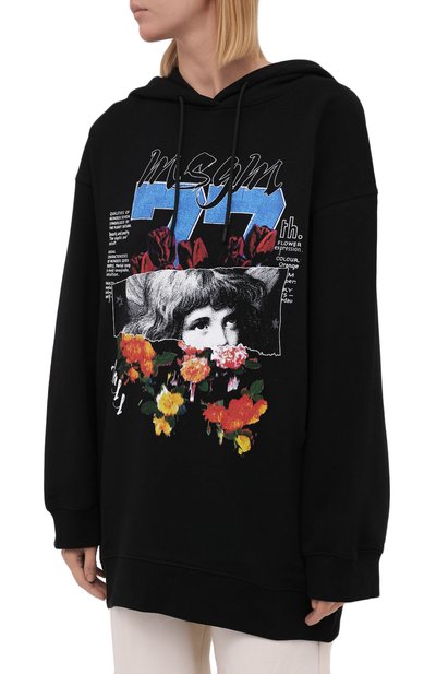 Хлопковое худи MSGM, арт. 3141MDM109 217799, фото 3