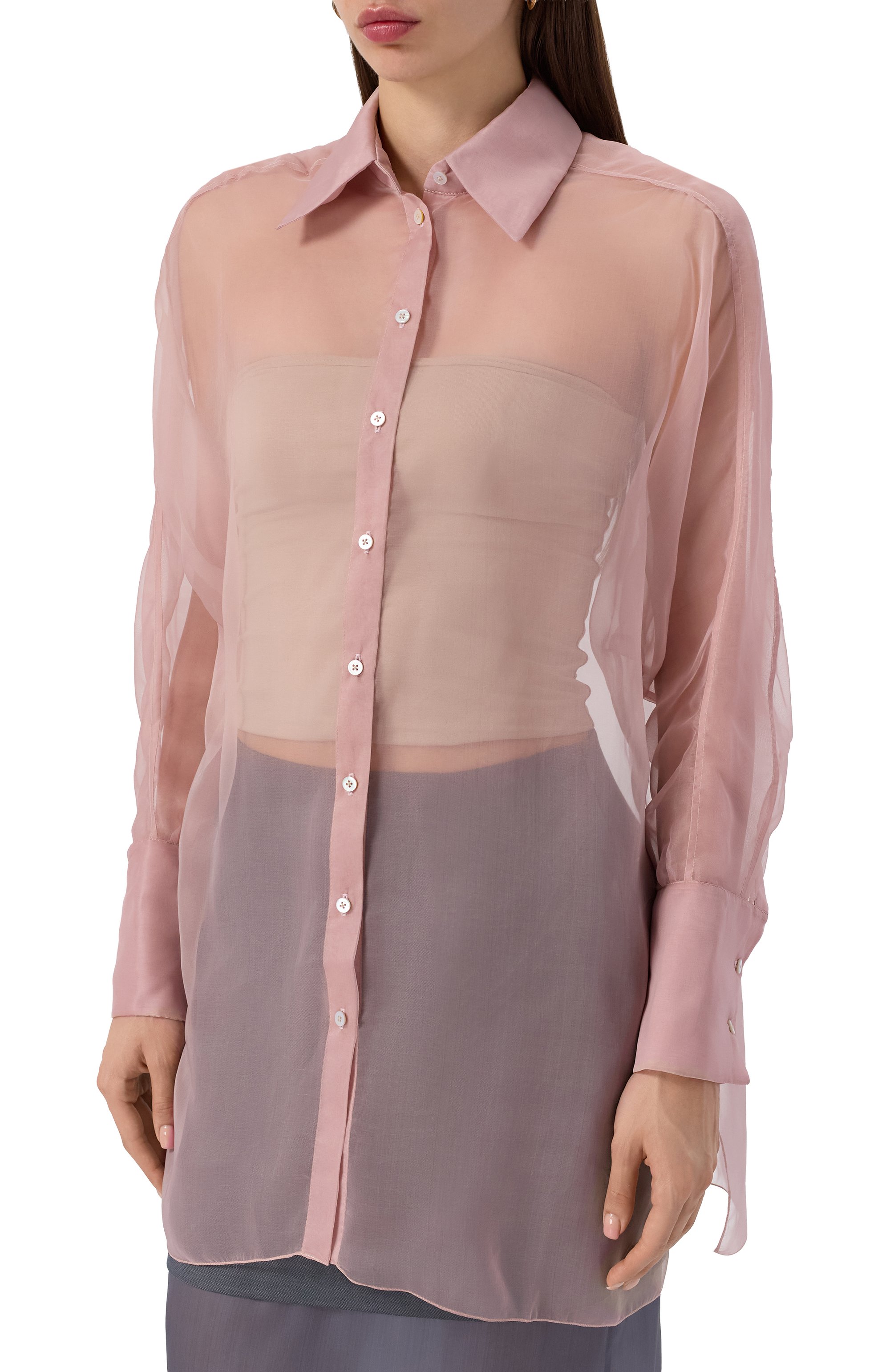 Шелковая блузка LA NEIGE, арт. #CAS-3-LS-ORG-009, фото 3