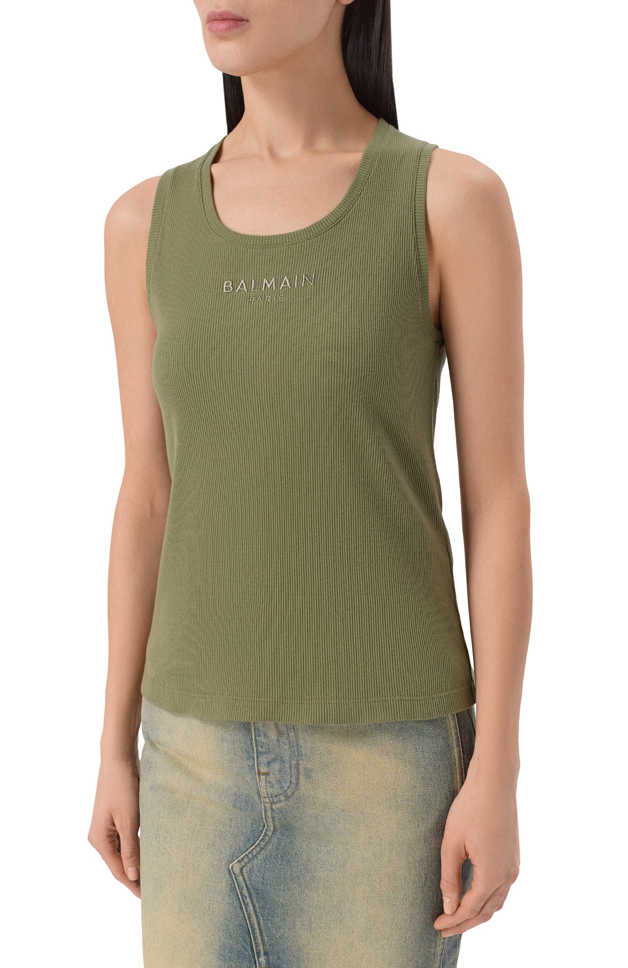 Хлопковая майка BALMAIN, арт. GF0EB075/BD10, фото 3