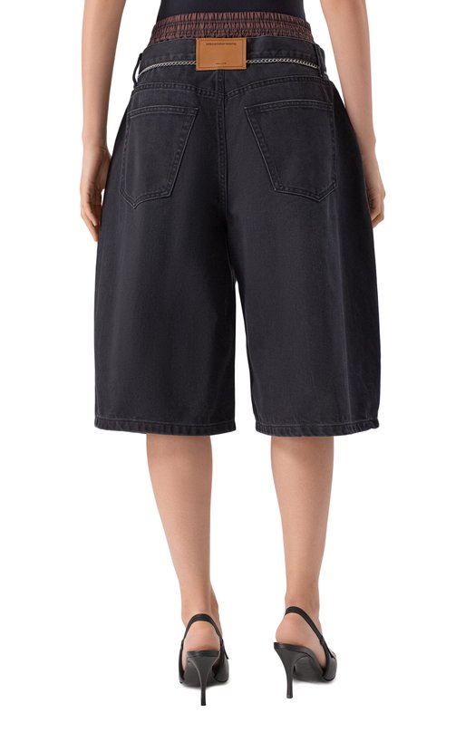 Джинсовые шорты Alexander Wang 4DC3254755 Чёрный  4DC3254755 Фото 4