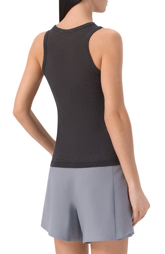 Льняная майка Iro WM19SAFRINA Чёрный  WM19SAFRINA Фото 4