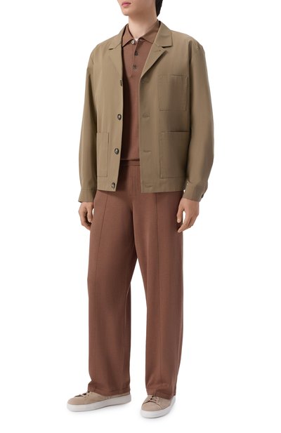 Поло из шелка и хлопка 12 STOREEZ, арт. 137140, фото 2