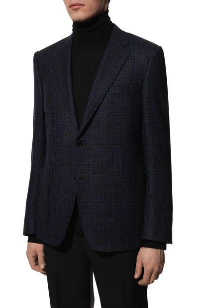 Пиджак из шерсти и шелка CANALI темно-синего цвета по цене 169500 руб., арт. 11288/CF03554, фото 3 Пиджак из шерсти и шелка CANALI, арт. 11288/CF03554, фото 3