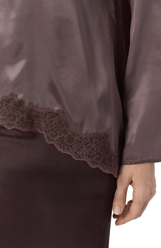 Шелковая блузка Magda Butrym 389426 Коричневый  389426 Фото 5