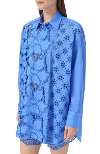 Хлопковая рубашка ERMANNO SCERVINO, арт. D484K616QYD, фото 3