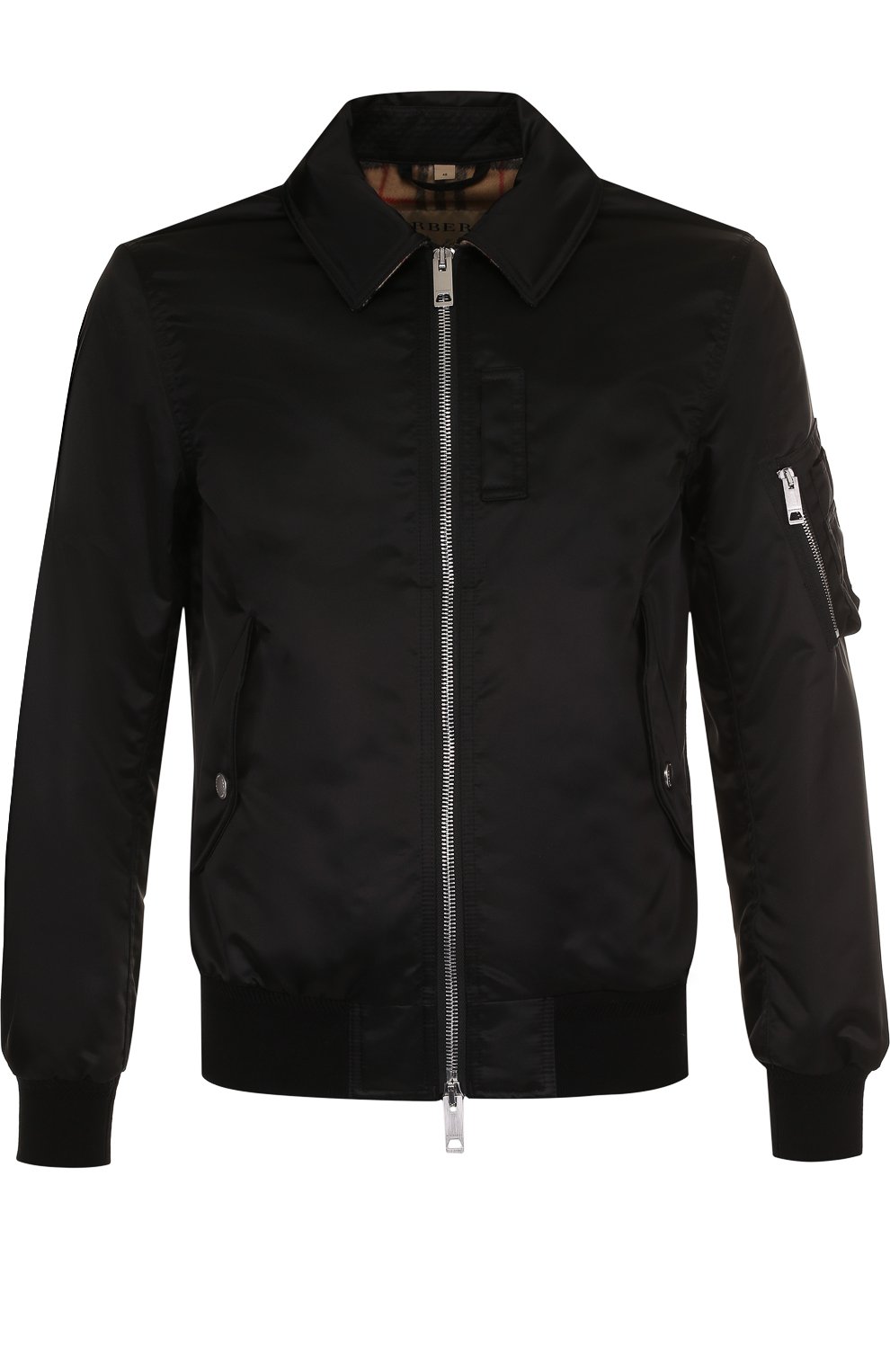 Утепленный бомбер на молнии с отложным воротником BURBERRY, арт. 4058192, фото 1