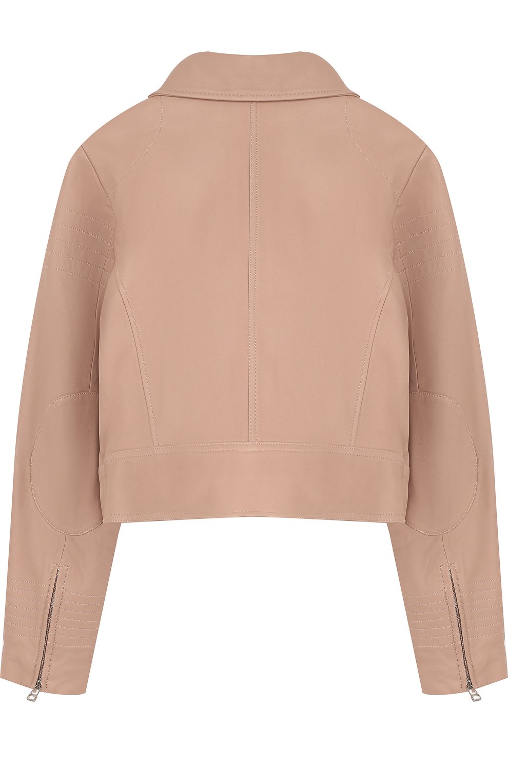 Укороченная кожаная куртка с косой молнией YVES SALOMON ENFANT, арт. 8EEV200XXAPSY/14, фото 2