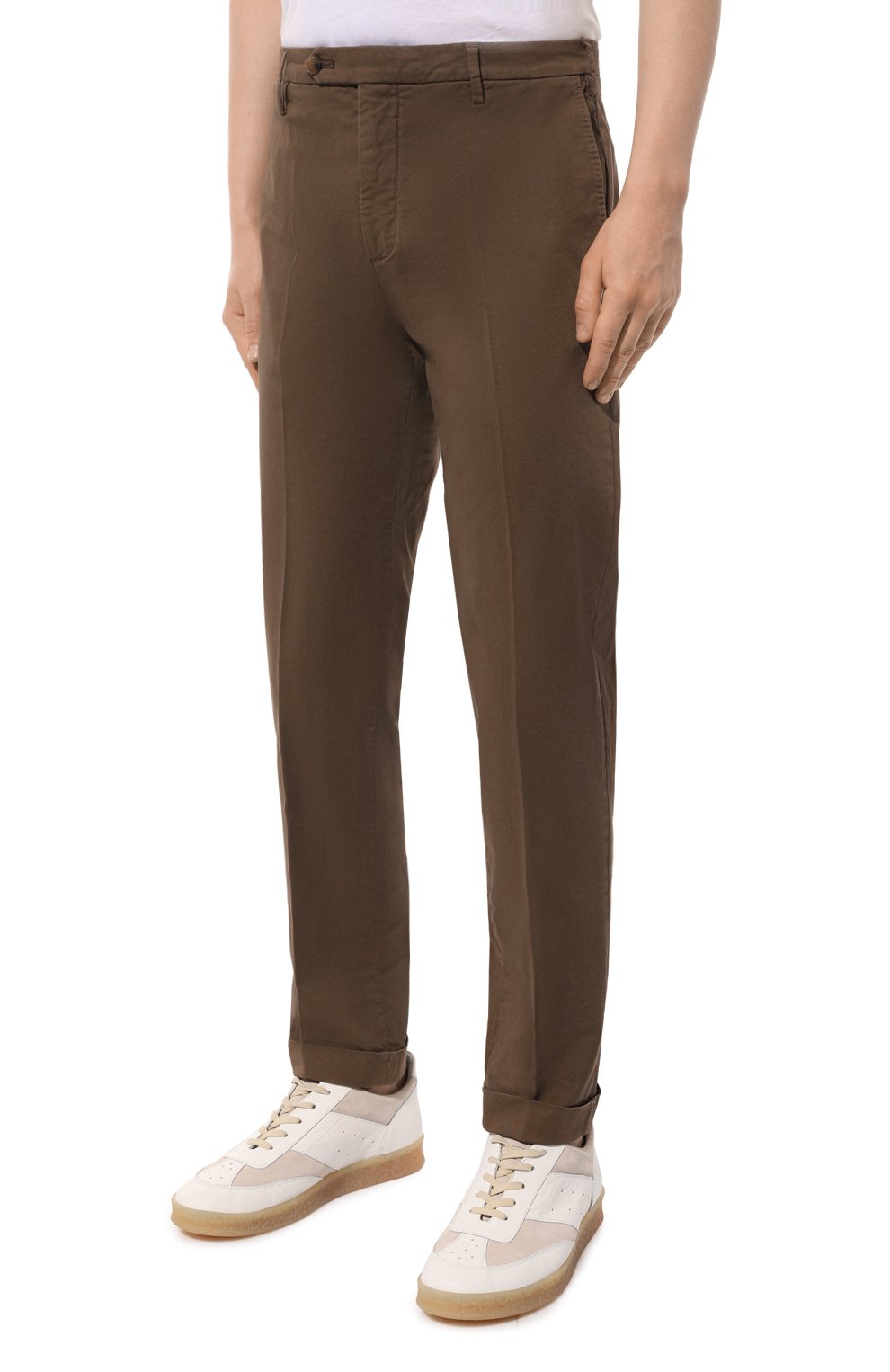 Хлопковые брюки COLOMBO коричневого цвета по цене 69650 руб., арт. PA00449/TC, фото 3 Хлопковые брюки COLOMBO, арт. PA00449/TC, фото 3