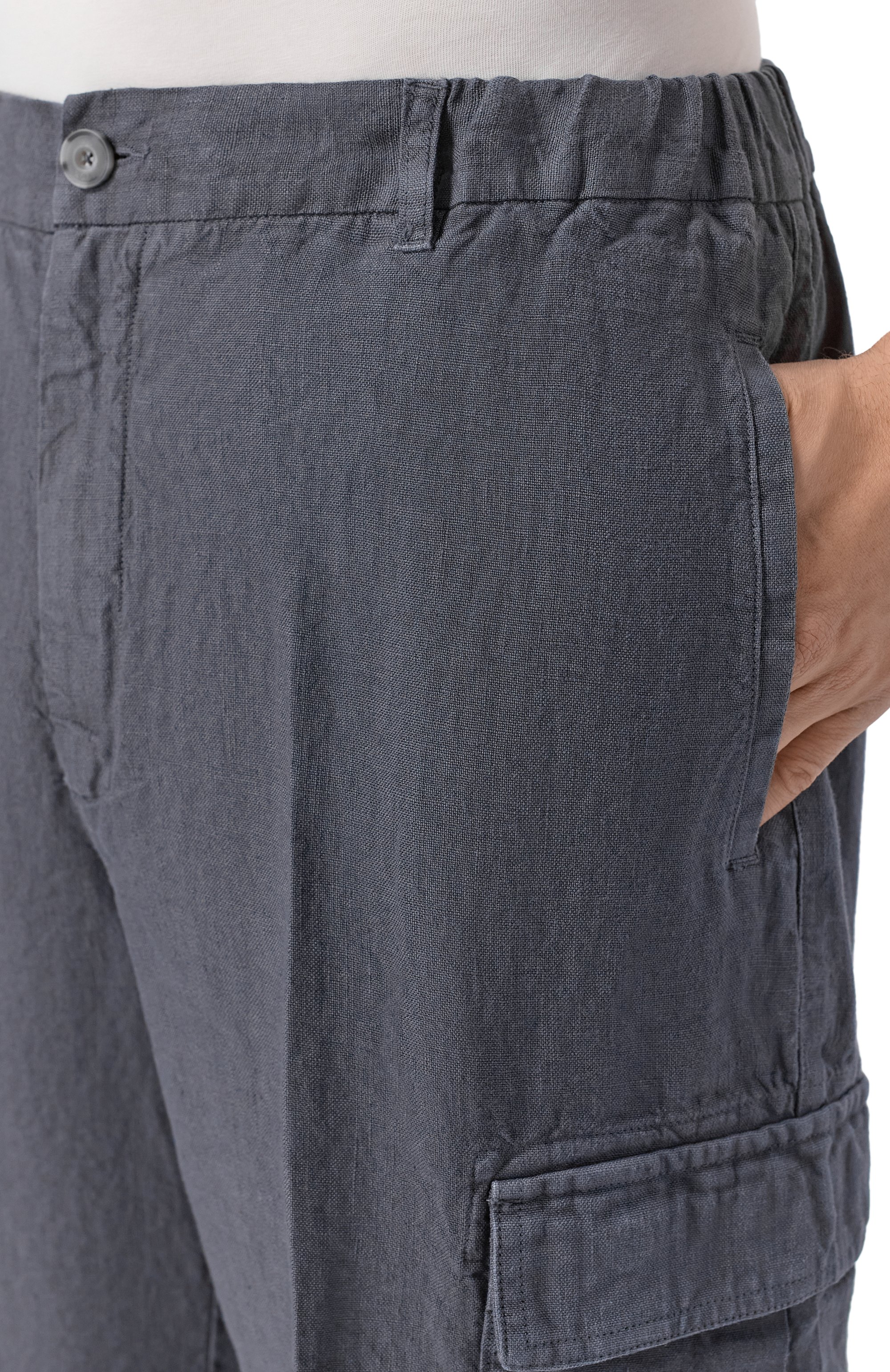 Льняные шорты 120% LINO, арт. 33ALIM29D4/0476/000, фото 5