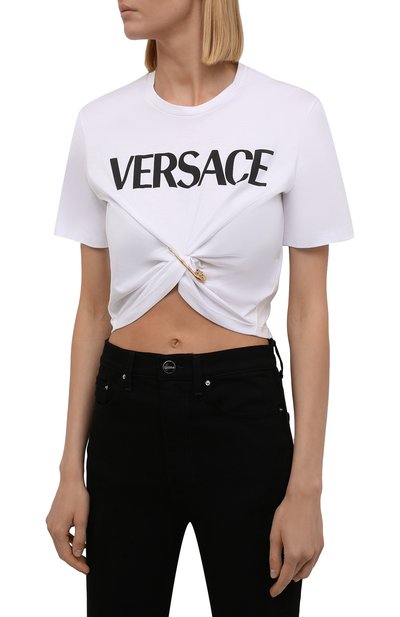 Хлопковая футболка VERSACE, арт. 1001007/1A01873, фото 3