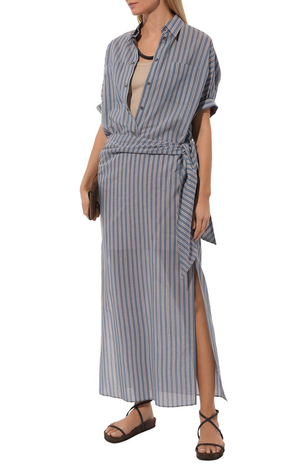 Юбка из хлопка и шелка BRUNELLO CUCINELLI, арт. MP774G3672, фото 2