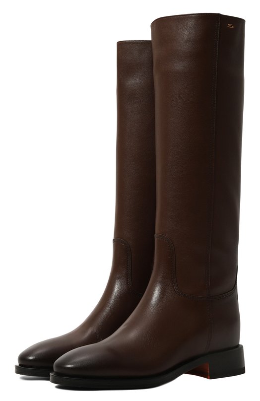Кожаные сапоги Santoni WSHG58900BJ2NLGA Коричневый WSHG58900BJ2NLGA