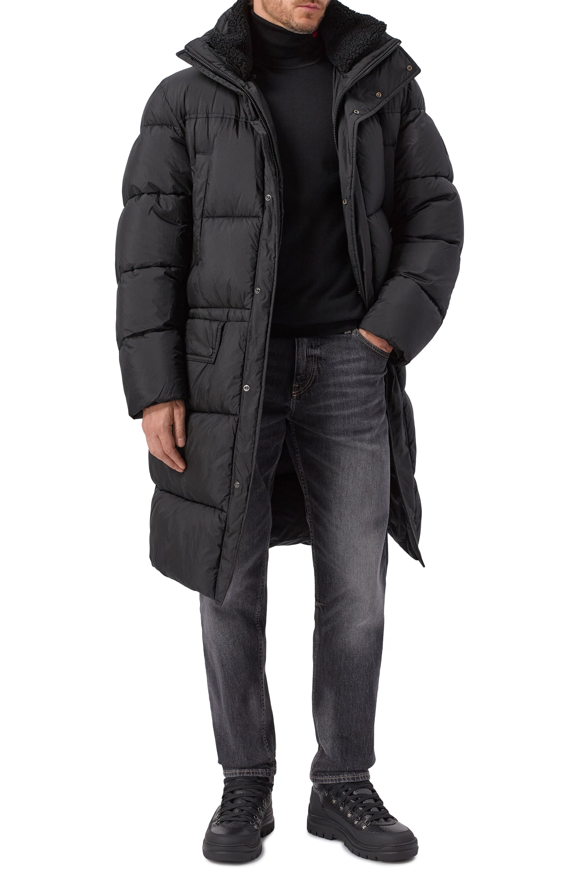 Пуховик BOSS ORANGE черного цвета по цене 75950 руб., арт. 50543617, фото 2 Пуховик BOSS ORANGE, арт. 50543617, фото 2