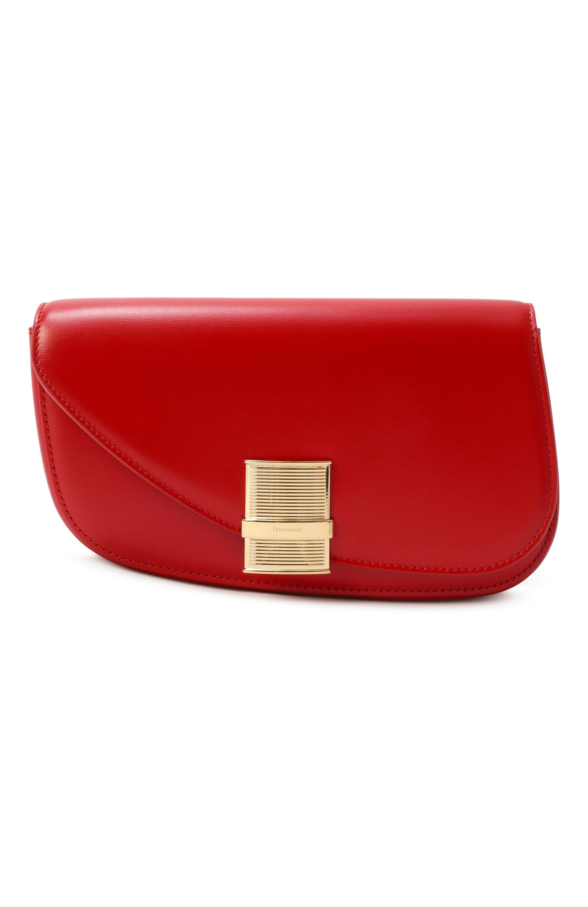 Сумка fiamma mini FERRAGAMO красного цвета по цене 216500 руб., арт. 218951/775018, фото 1 Сумка fiamma mini FERRAGAMO, арт. 218951/775018, фото 1