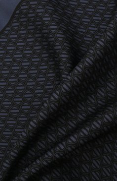 Мужской шелковый платок ZEGNA темно-синего цвета, арт. Z2J16A/39A | Фото 2 (Материал: Текстиль, Шелк; Материал сплава: Проставлено; Нос: Не проставлено)