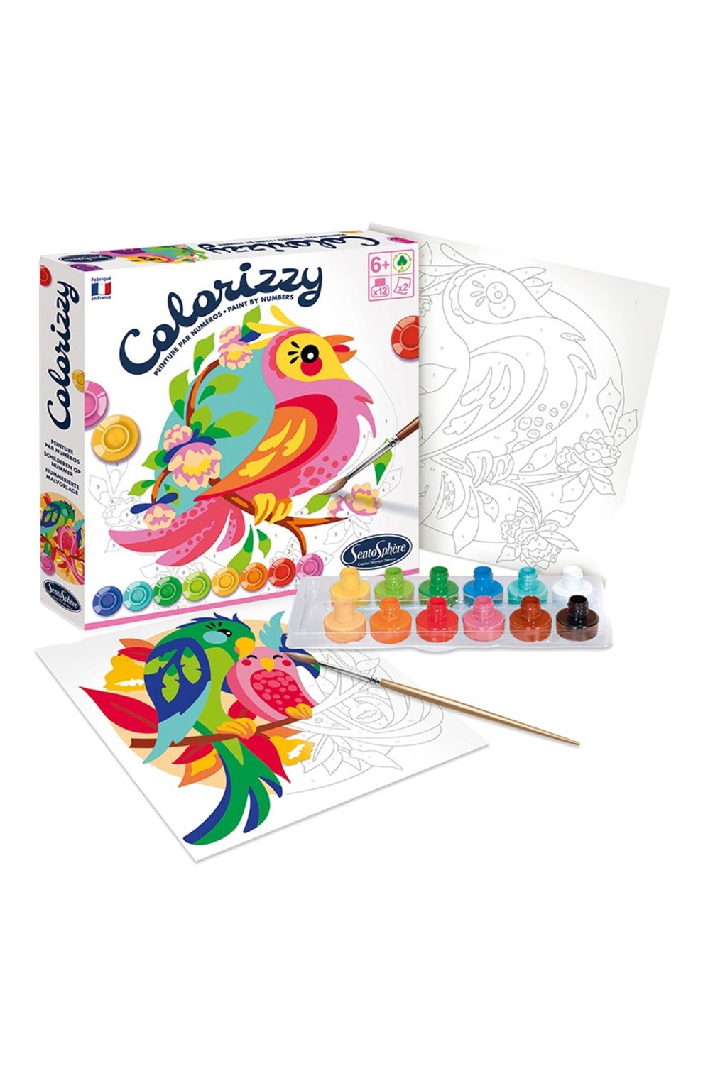 Раскраска по номерам попугаи SENTOSPHERE, арт. 4505, фото 1