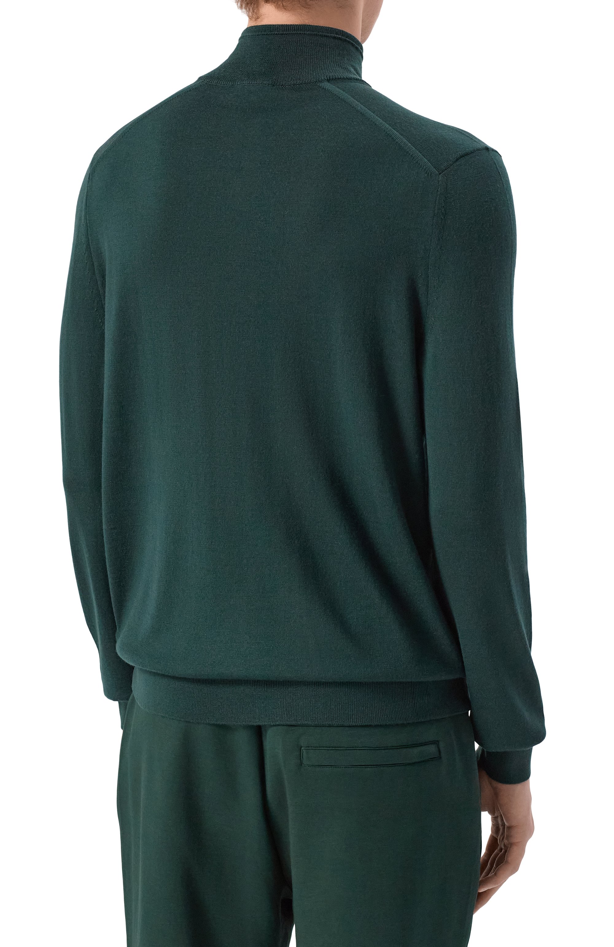 Шерстяной джемпер BOGNER темно-зеленого цвета по цене 30400 руб., арт. 88609785, фото 4 Шерстяной джемпер BOGNER, арт. 88609785, фото 4