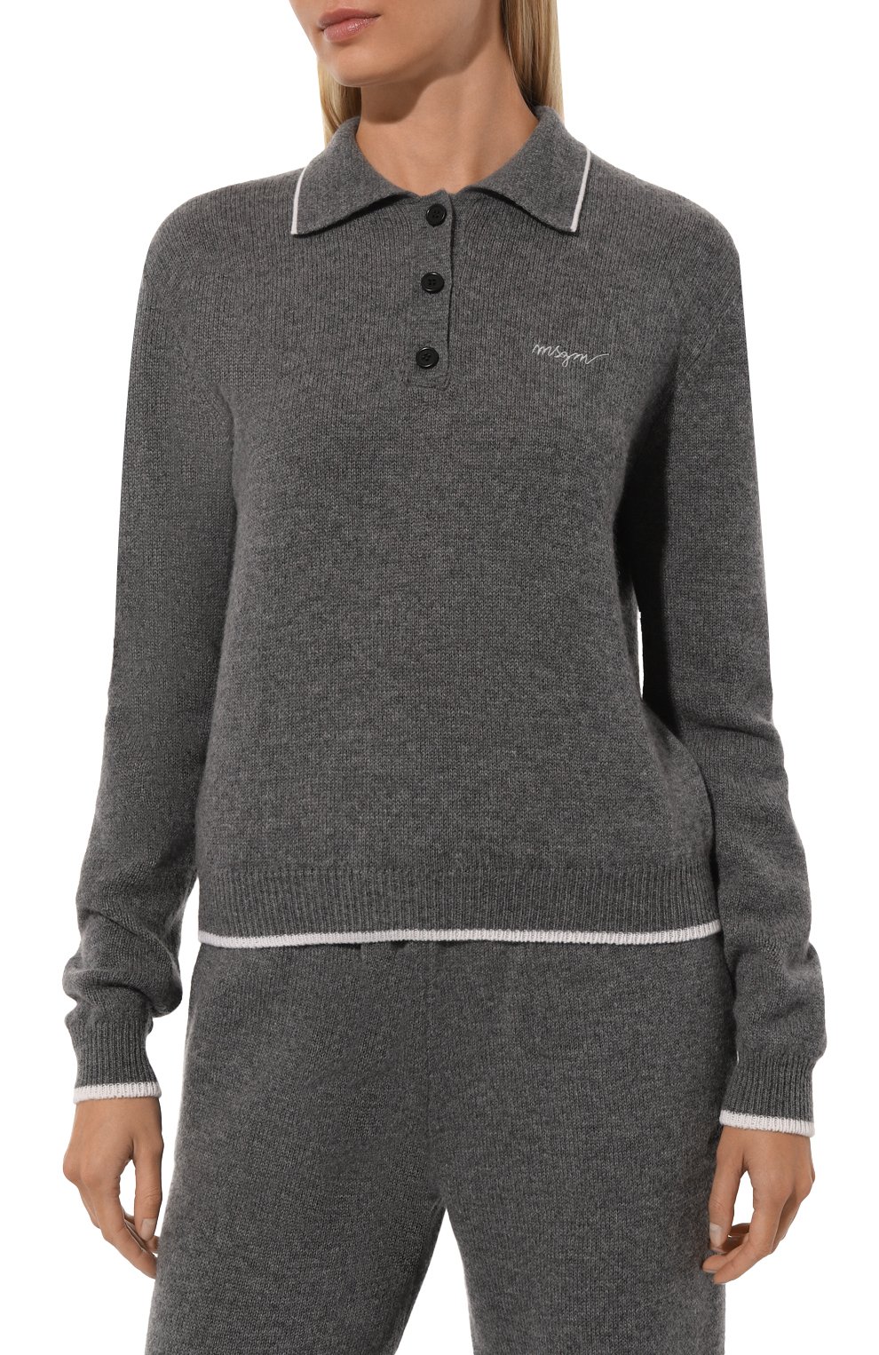 Поло из шерсти и кашемира MSGM, арт. 3741MDM219/247790, фото 3